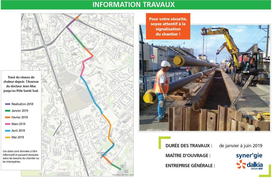 Syner'gie développe le réseau de chaleur vers le quartier Vauguyon et le Pôle Santé Sud